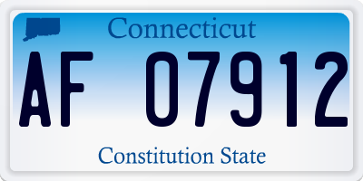 CT license plate AF07912