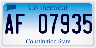 CT license plate AF07935