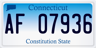 CT license plate AF07936