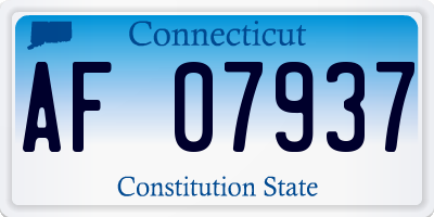 CT license plate AF07937