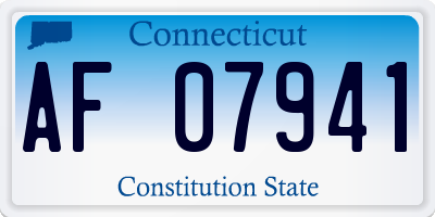 CT license plate AF07941