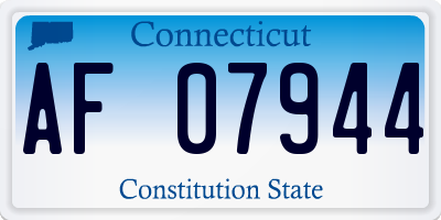 CT license plate AF07944