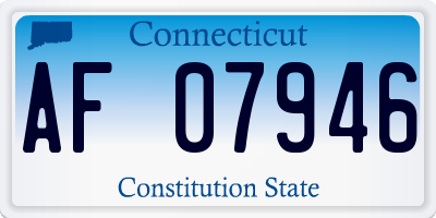 CT license plate AF07946