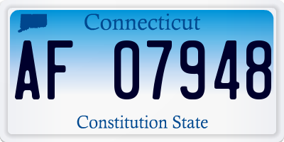 CT license plate AF07948