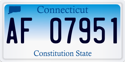 CT license plate AF07951