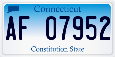 CT license plate AF07952