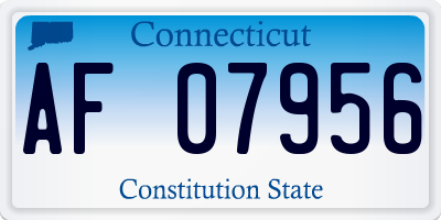 CT license plate AF07956