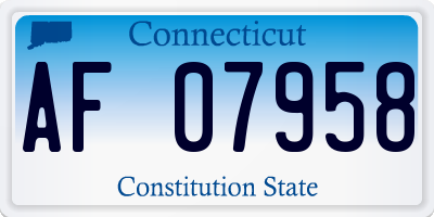 CT license plate AF07958