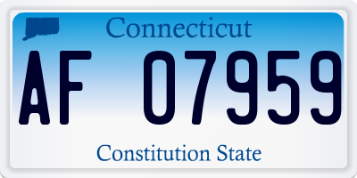 CT license plate AF07959