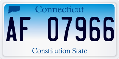 CT license plate AF07966