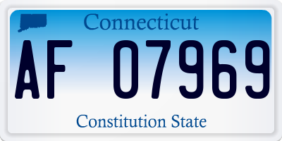 CT license plate AF07969