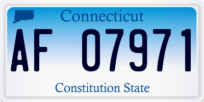 CT license plate AF07971