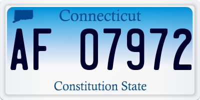 CT license plate AF07972