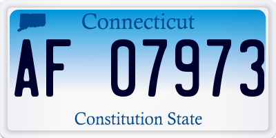 CT license plate AF07973