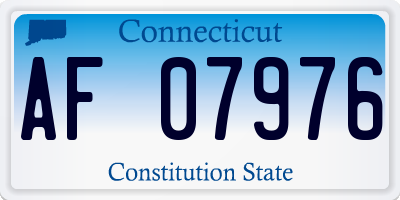 CT license plate AF07976