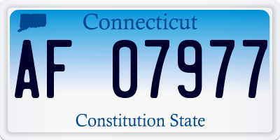 CT license plate AF07977