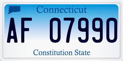CT license plate AF07990