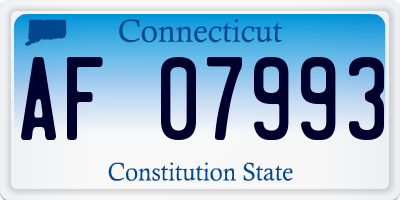 CT license plate AF07993