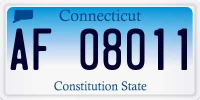 CT license plate AF08011