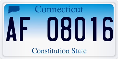 CT license plate AF08016