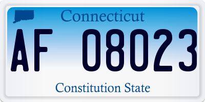 CT license plate AF08023