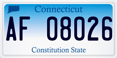 CT license plate AF08026