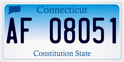 CT license plate AF08051