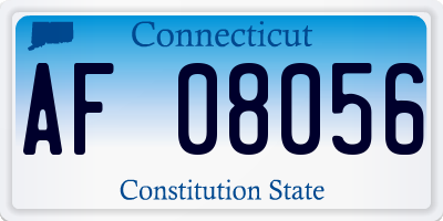 CT license plate AF08056