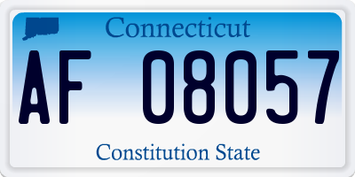 CT license plate AF08057