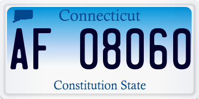 CT license plate AF08060