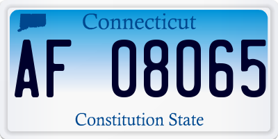 CT license plate AF08065