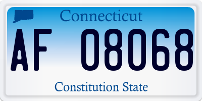 CT license plate AF08068