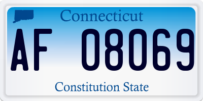 CT license plate AF08069