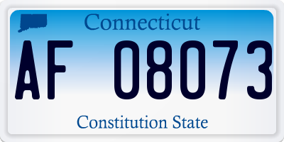 CT license plate AF08073