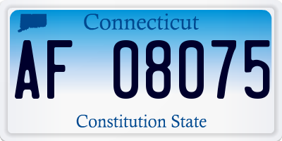 CT license plate AF08075