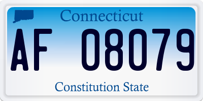 CT license plate AF08079