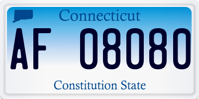 CT license plate AF08080