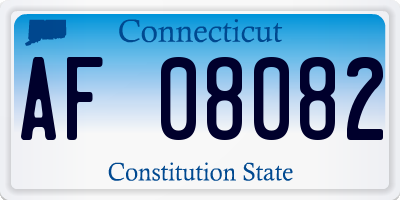 CT license plate AF08082
