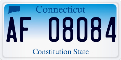 CT license plate AF08084