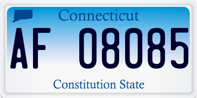 CT license plate AF08085