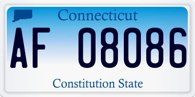CT license plate AF08086