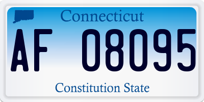 CT license plate AF08095