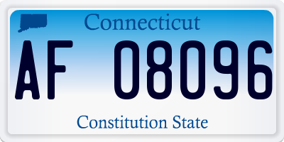 CT license plate AF08096