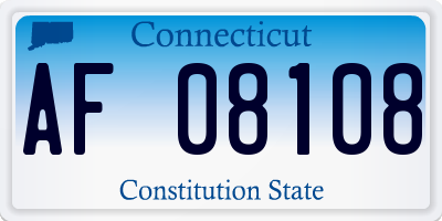 CT license plate AF08108