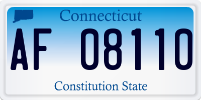 CT license plate AF08110