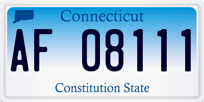 CT license plate AF08111