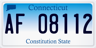 CT license plate AF08112