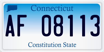 CT license plate AF08113