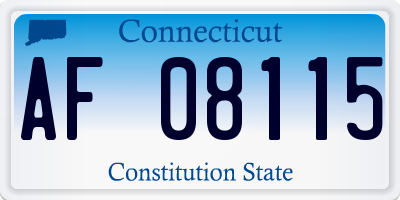 CT license plate AF08115