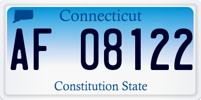 CT license plate AF08122